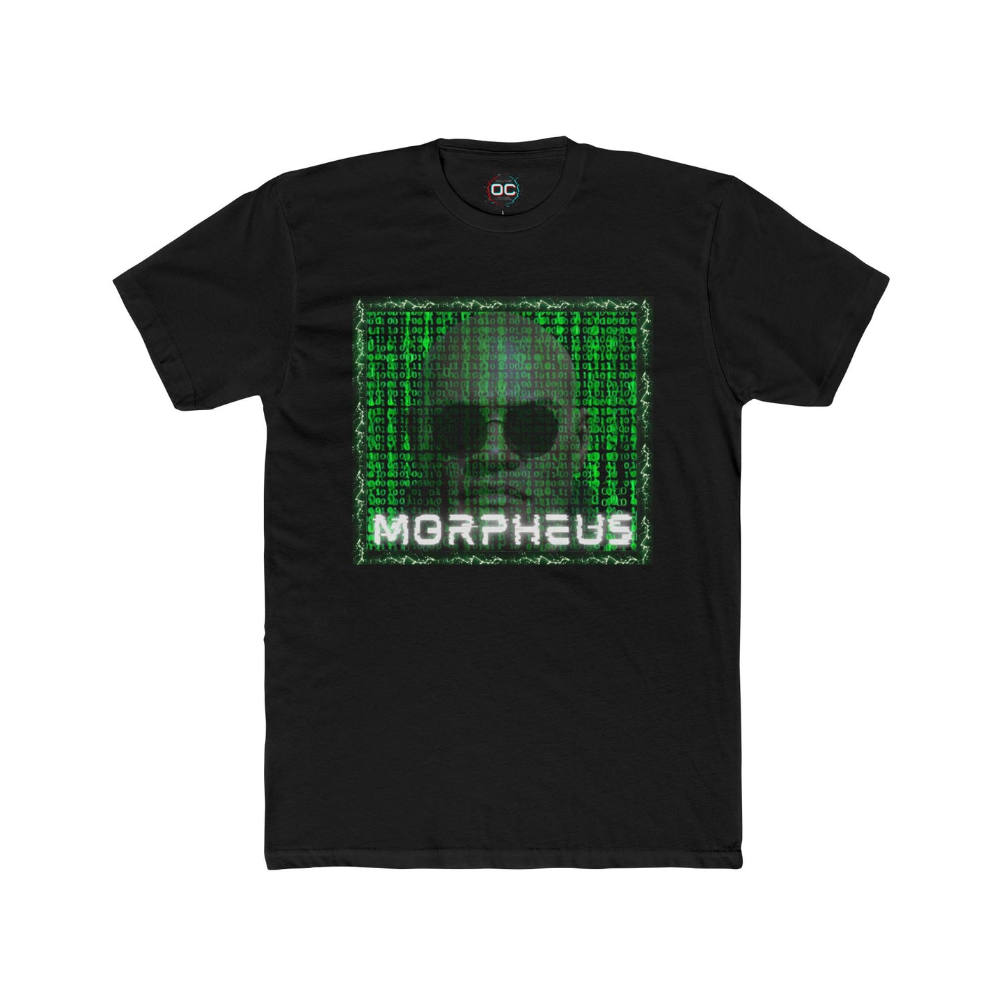 Morpheus Matrix T-Shirt - Green Code & Glasses Design
