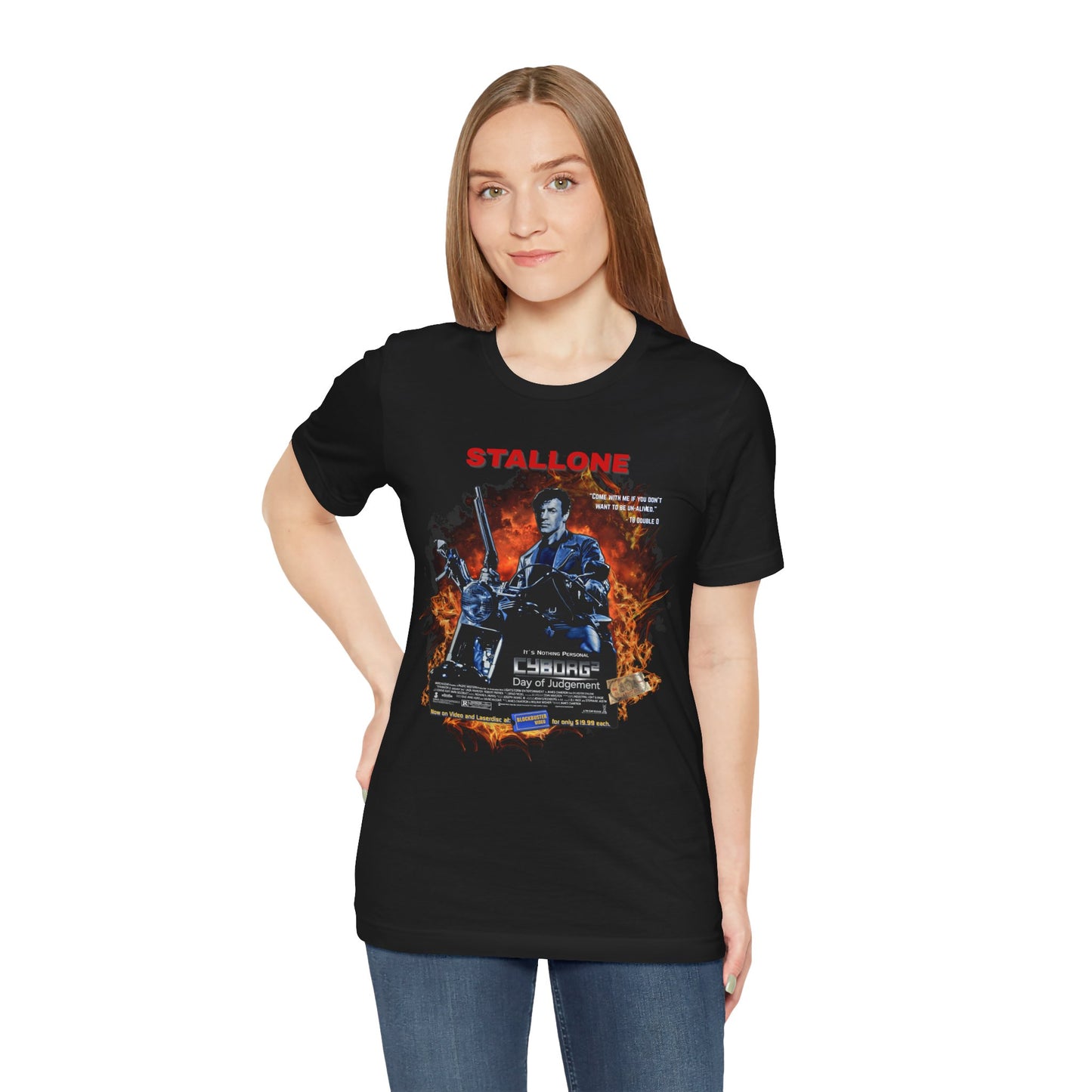 Stallone as The Terminator Tee – “Cyborg 2: Day of Judgement” Spoof Shirt