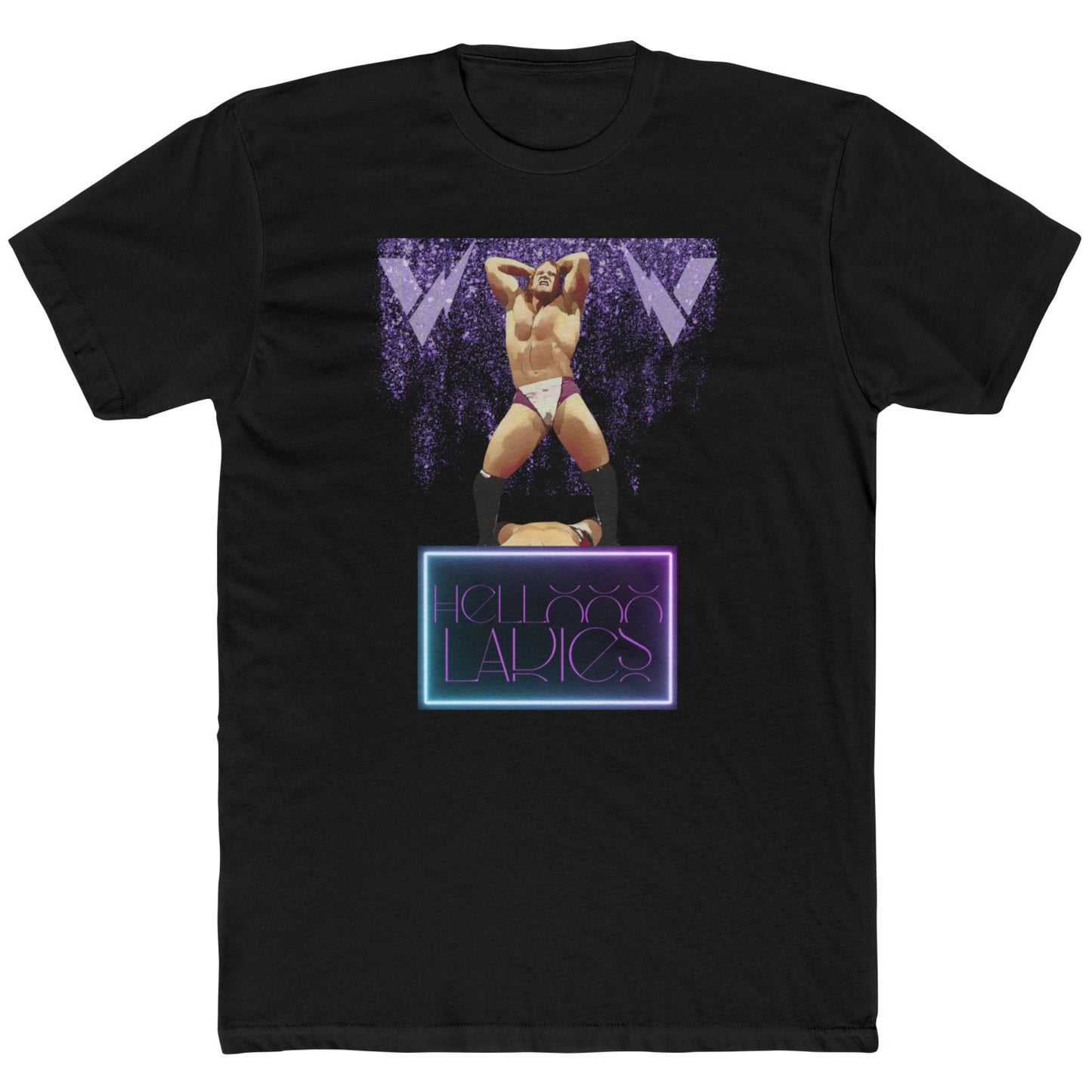 Val Venis "Hello Ladies" T-Shirt – WWF Attitude Era Tribute Tee | Gold Spark Shower + Signature Pose