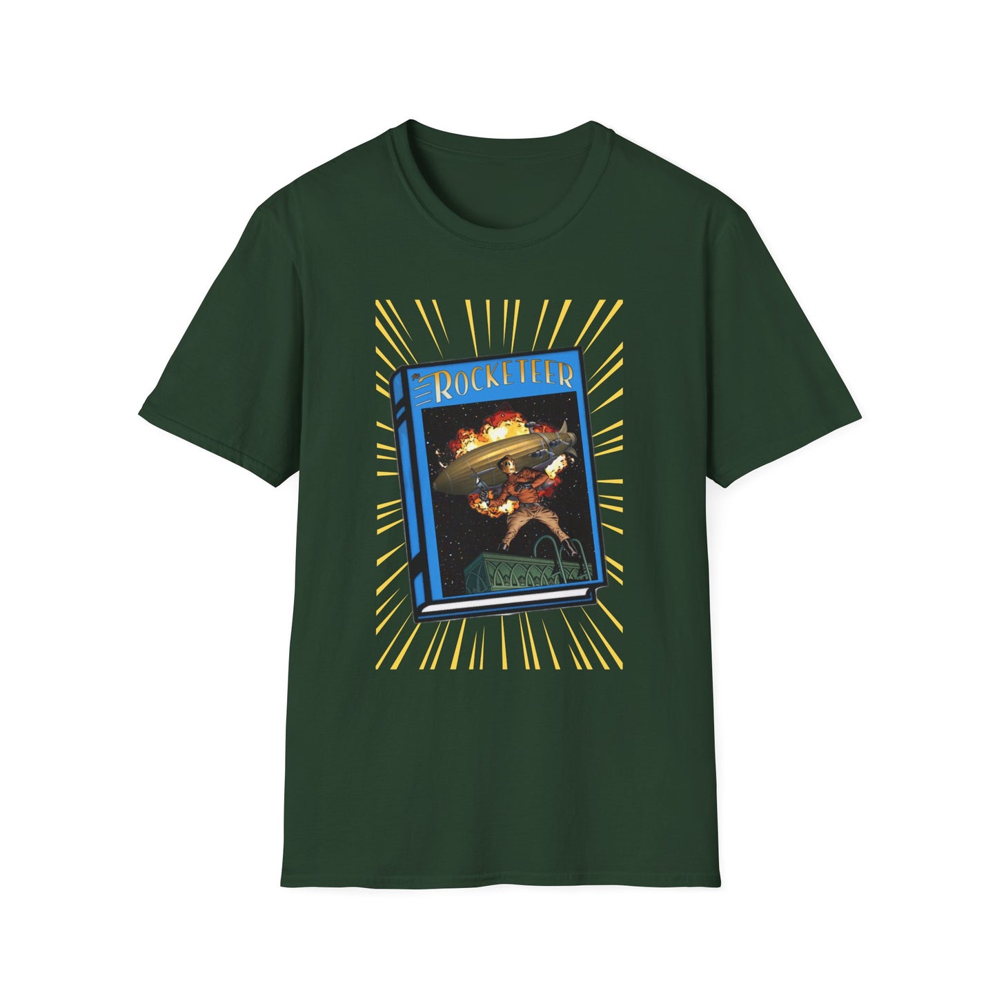 The Rocketeer Tribute Tee – Vintage Book Cover Blast-Off Edition