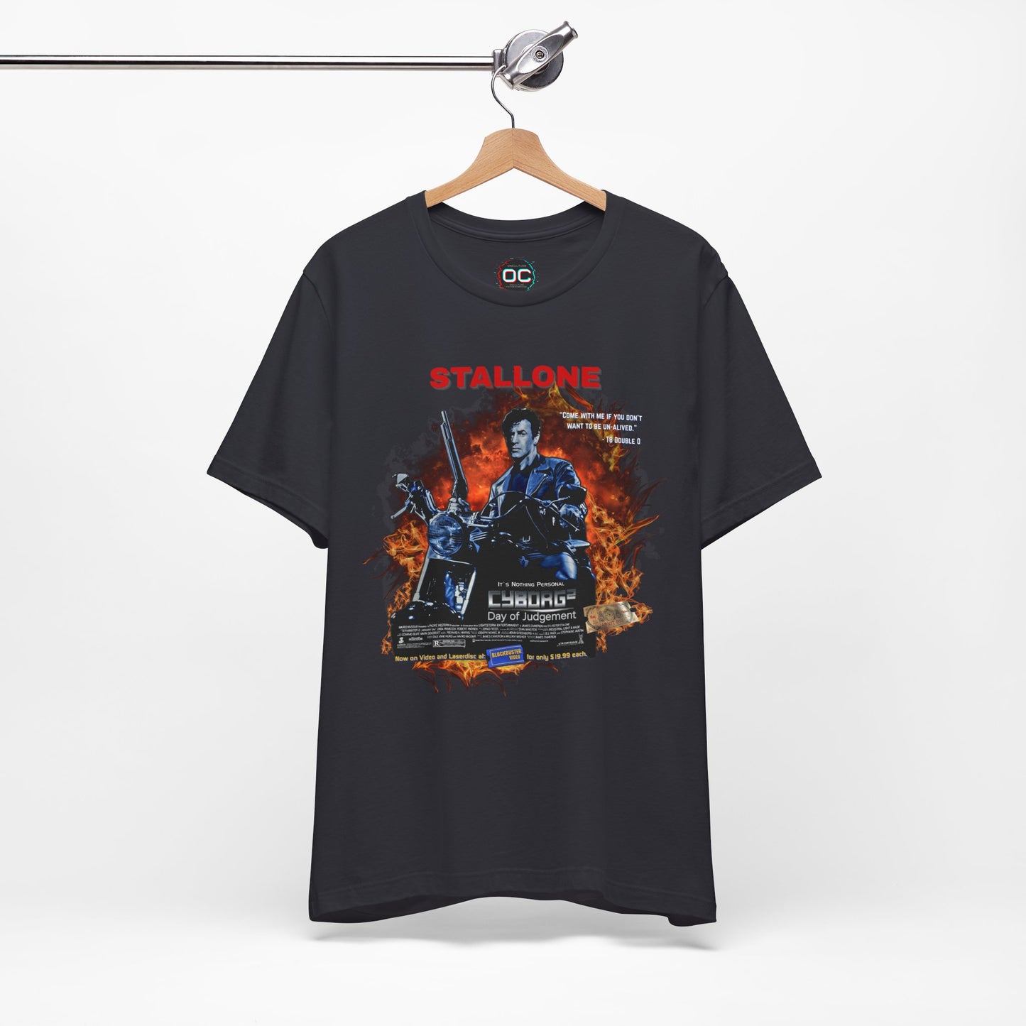 Stallone as The Terminator Tee – “Cyborg 2: Day of Judgement” Spoof Shirt