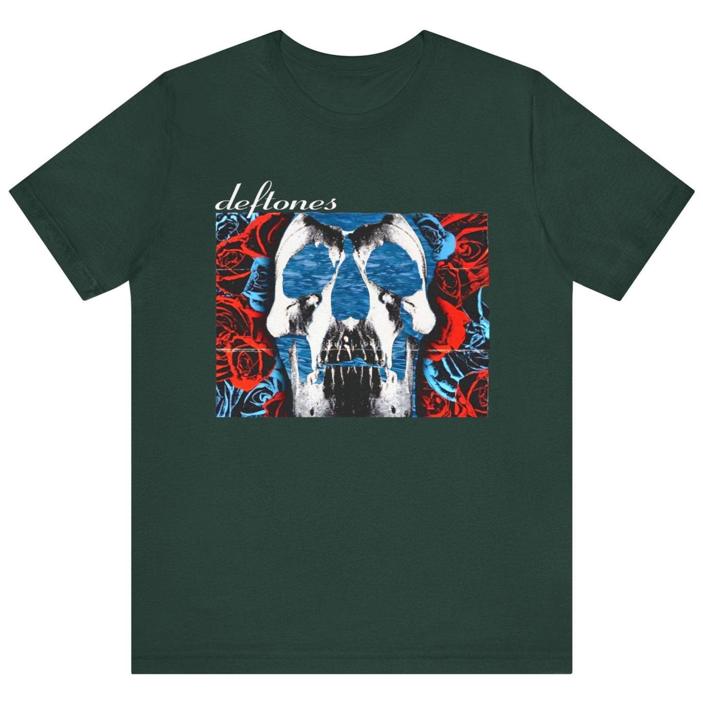 Deftones Self-Titled Tribute T-Shirt β Skull & Roses Floating in Water | Alt-Metal Fan Tee