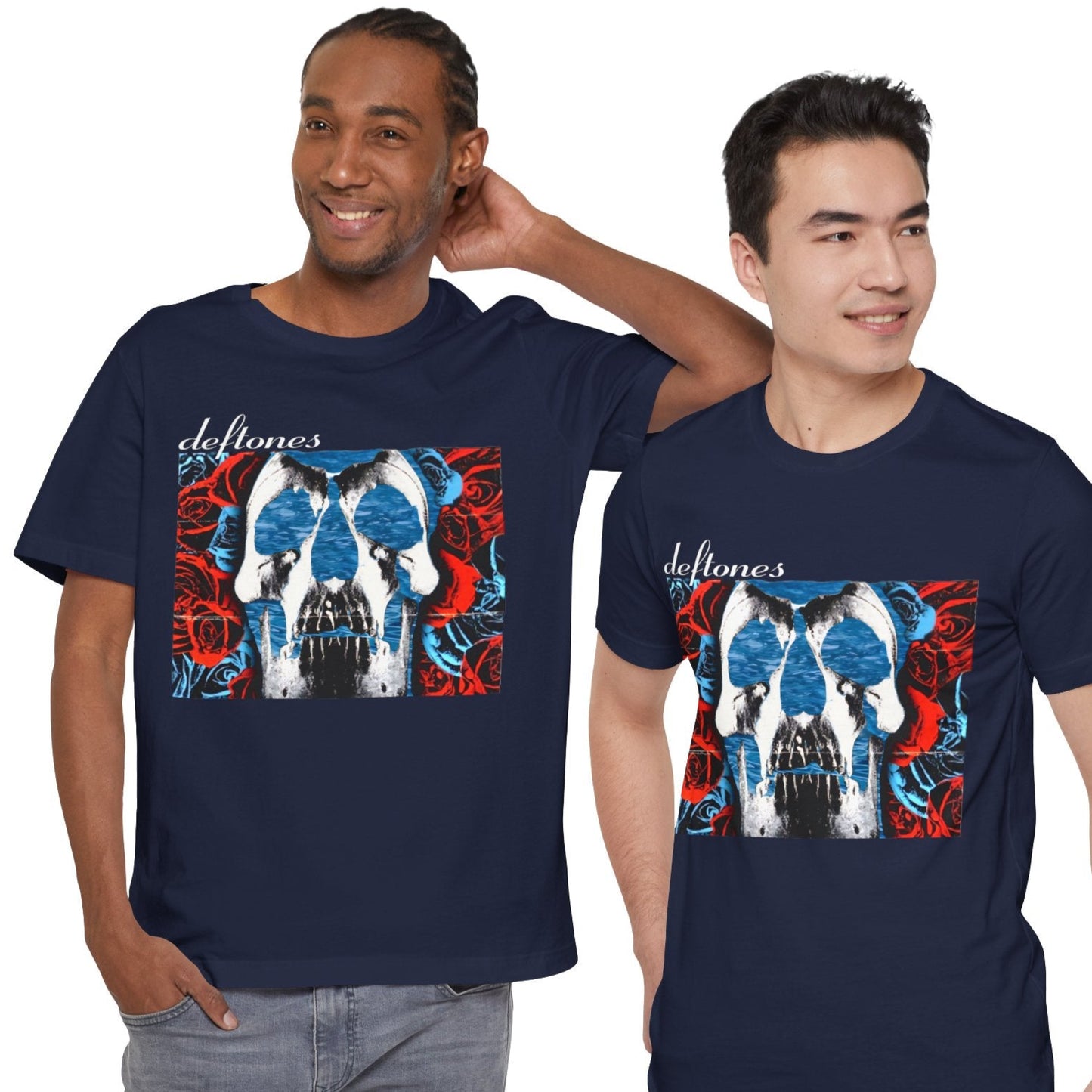 Deftones Self-Titled Tribute T-Shirt β Skull & Roses Floating in Water | Alt-Metal Fan Tee