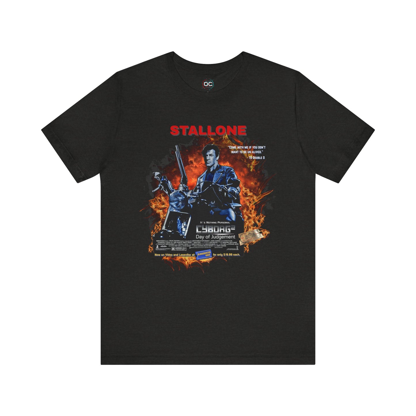 Stallone as The Terminator Tee – “Cyborg 2: Day of Judgement” Spoof Shirt