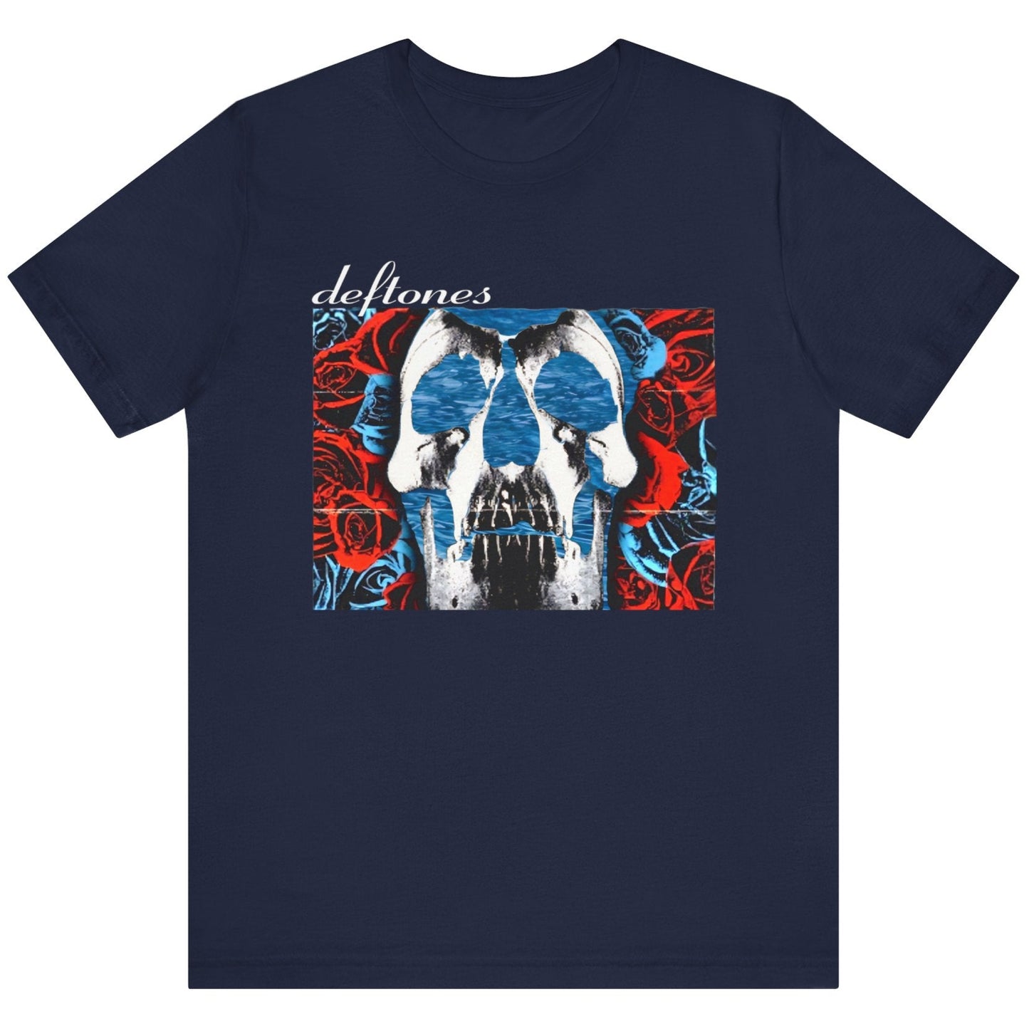 Deftones Self-Titled Tribute T-Shirt β Skull & Roses Floating in Water | Alt-Metal Fan Tee
