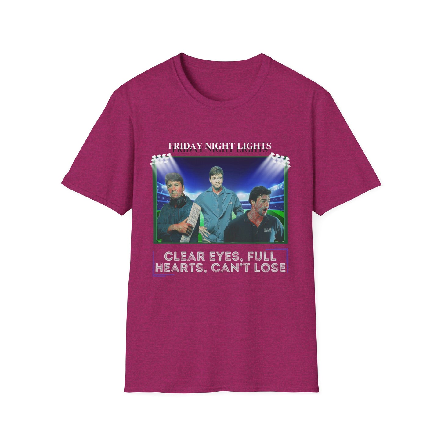 Friday Night Lights Design - "Clear Eyes, Full Hearts, Can't Lose" T-Shirt - Coach Eric Taylor Collage