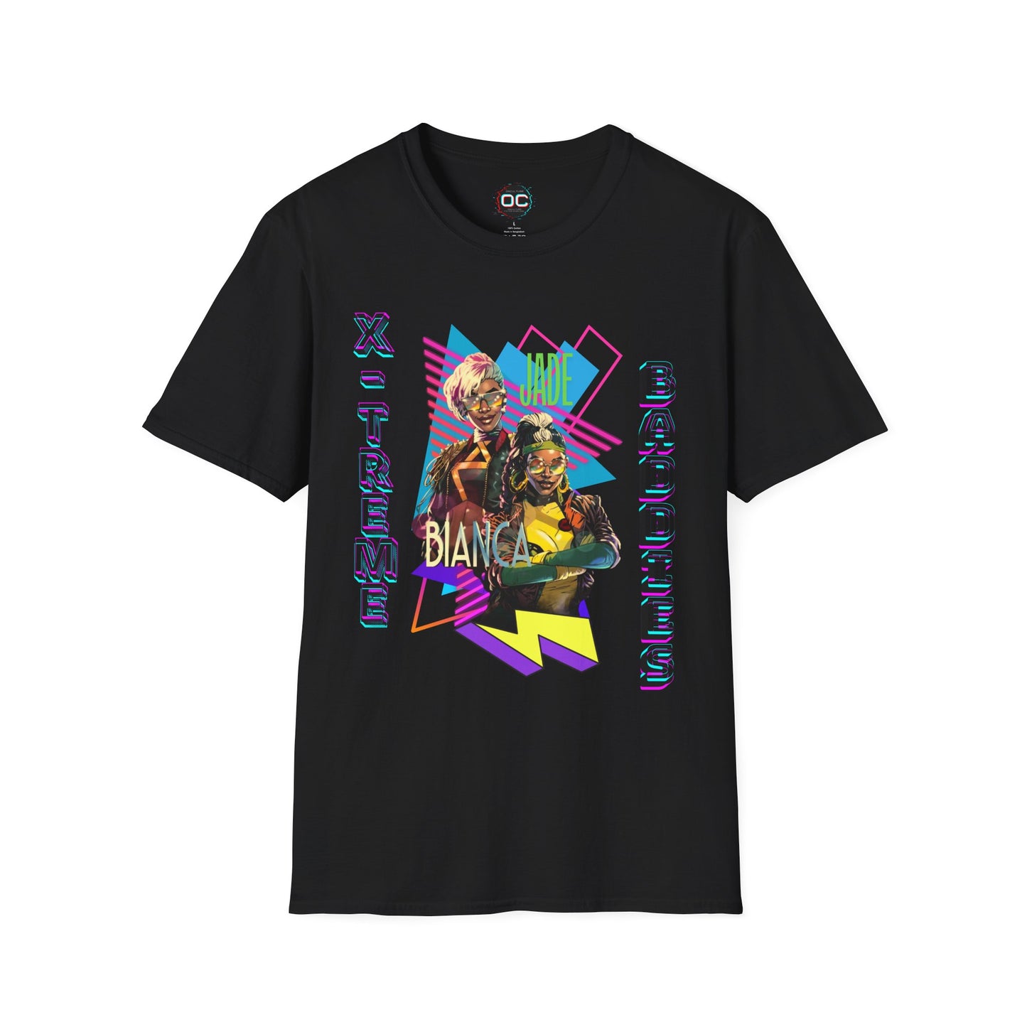Jade Cargill & Bianca Belair Superhero Tee – 90s Xtreme Baddies Tag Team Tribute