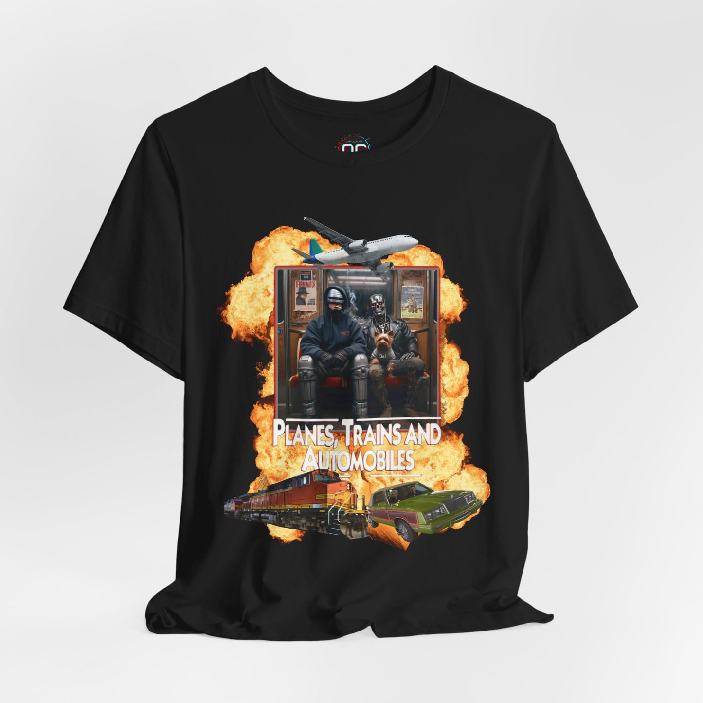 Planes, Trains & Cyborgs Tee – Robocop & Terminator Mashup T-Shirt