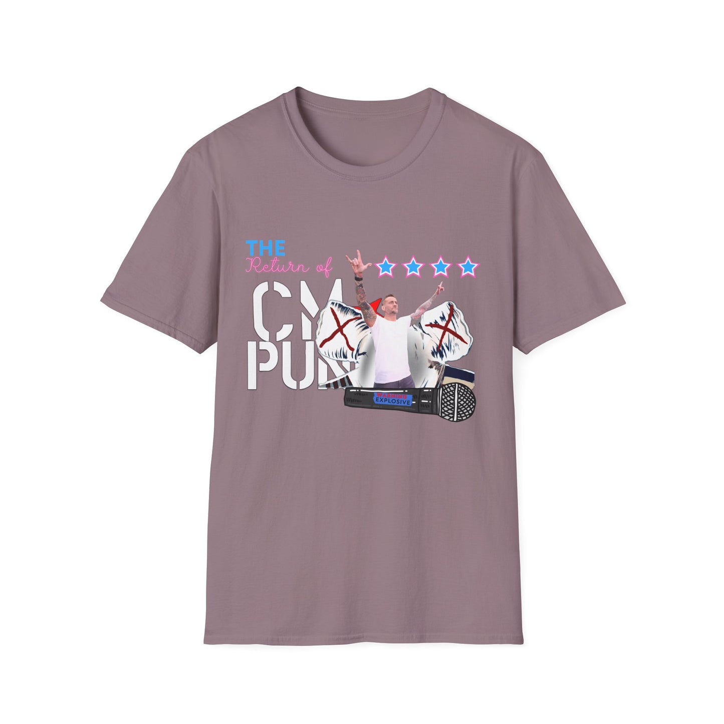 Return of CM Punk T-Shirt – Comeback Tribute Tee | Chicago Stars + Explosive Mic Design