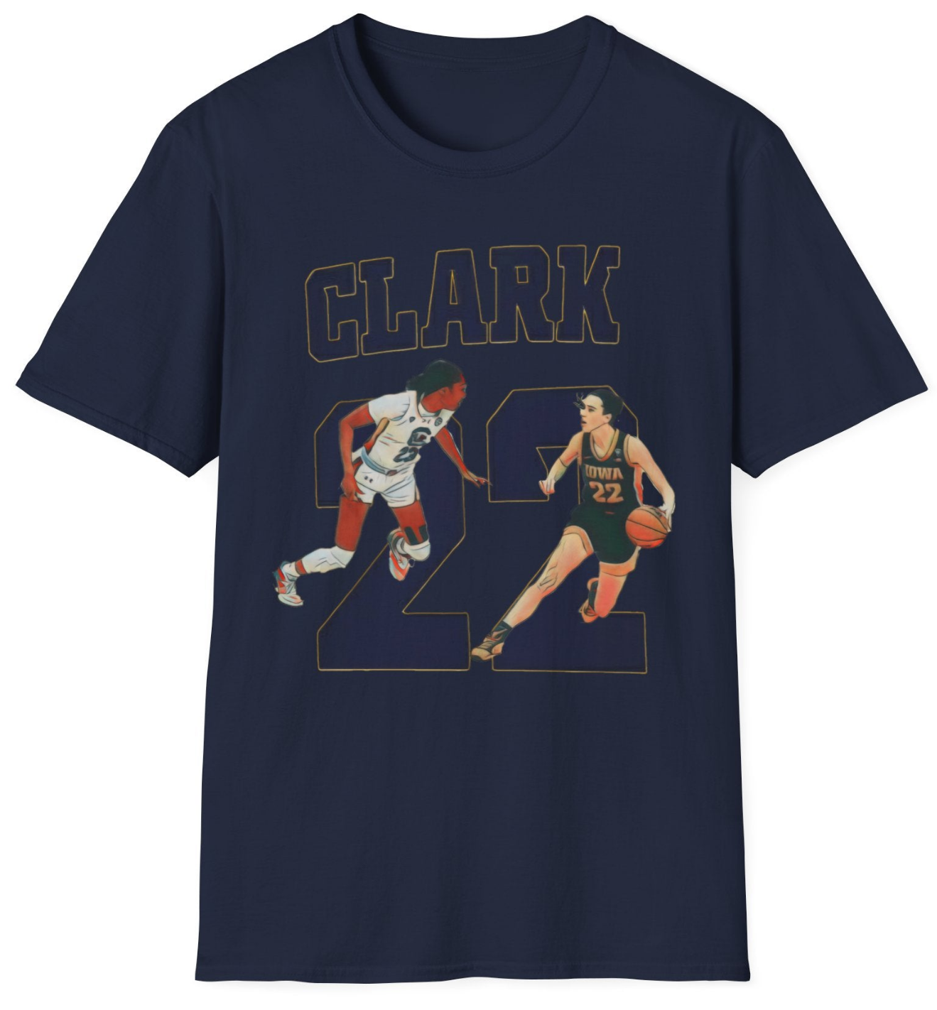Caitlin Clark Tee - Ballin' Like a Playmaker, Shootin' Like a Rainmaker - Iowa Hawkeye Number 22 College T-Shirt