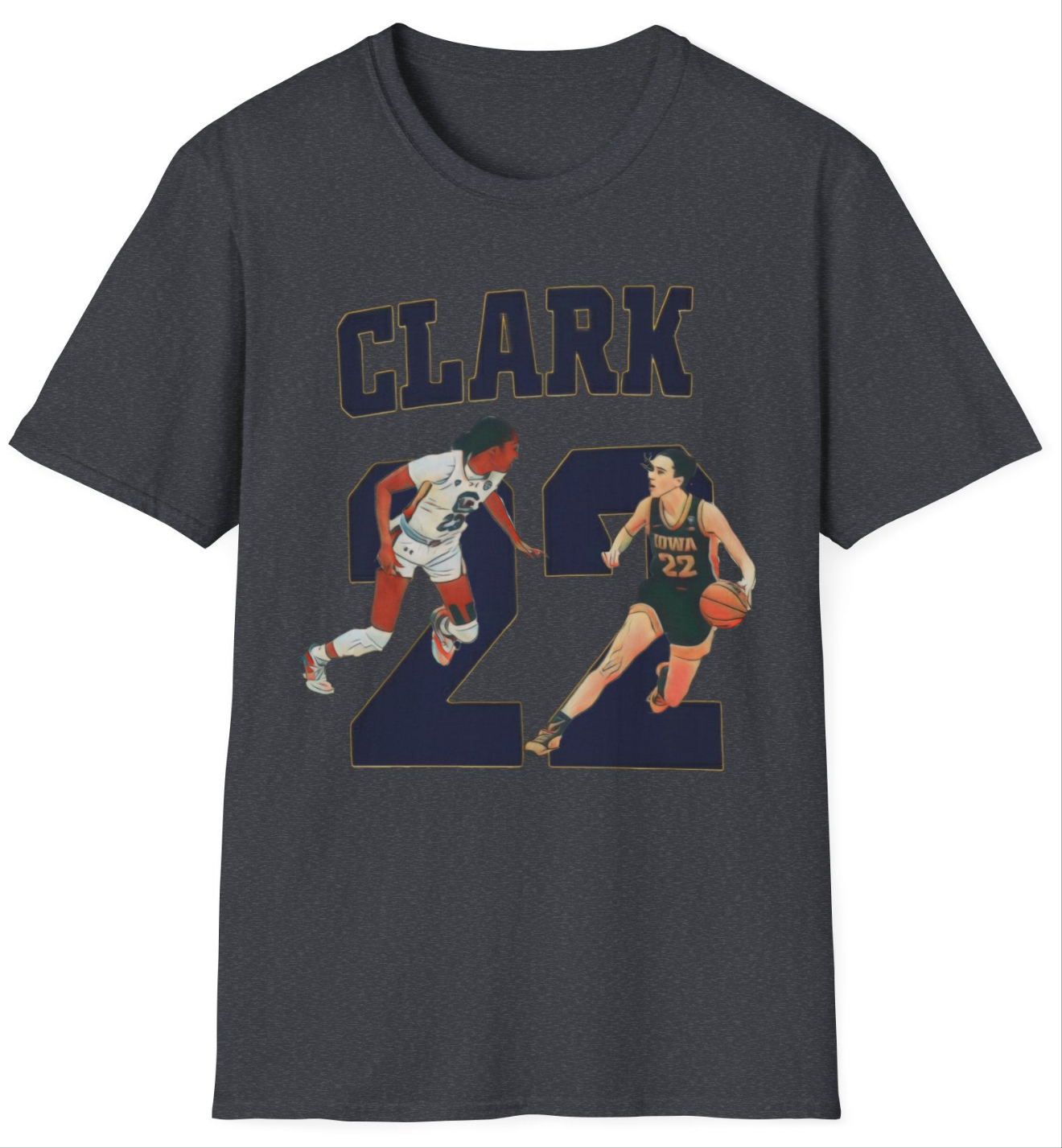 Caitlin Clark Tee - Ballin' Like a Playmaker, Shootin' Like a Rainmaker - Iowa Hawkeye Number 22 College T-Shirt