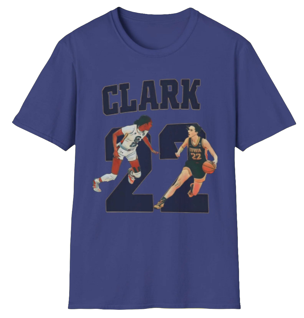 Caitlin Clark Tee - Ballin' Like a Playmaker, Shootin' Like a Rainmaker - Iowa Hawkeye Number 22 College T-Shirt