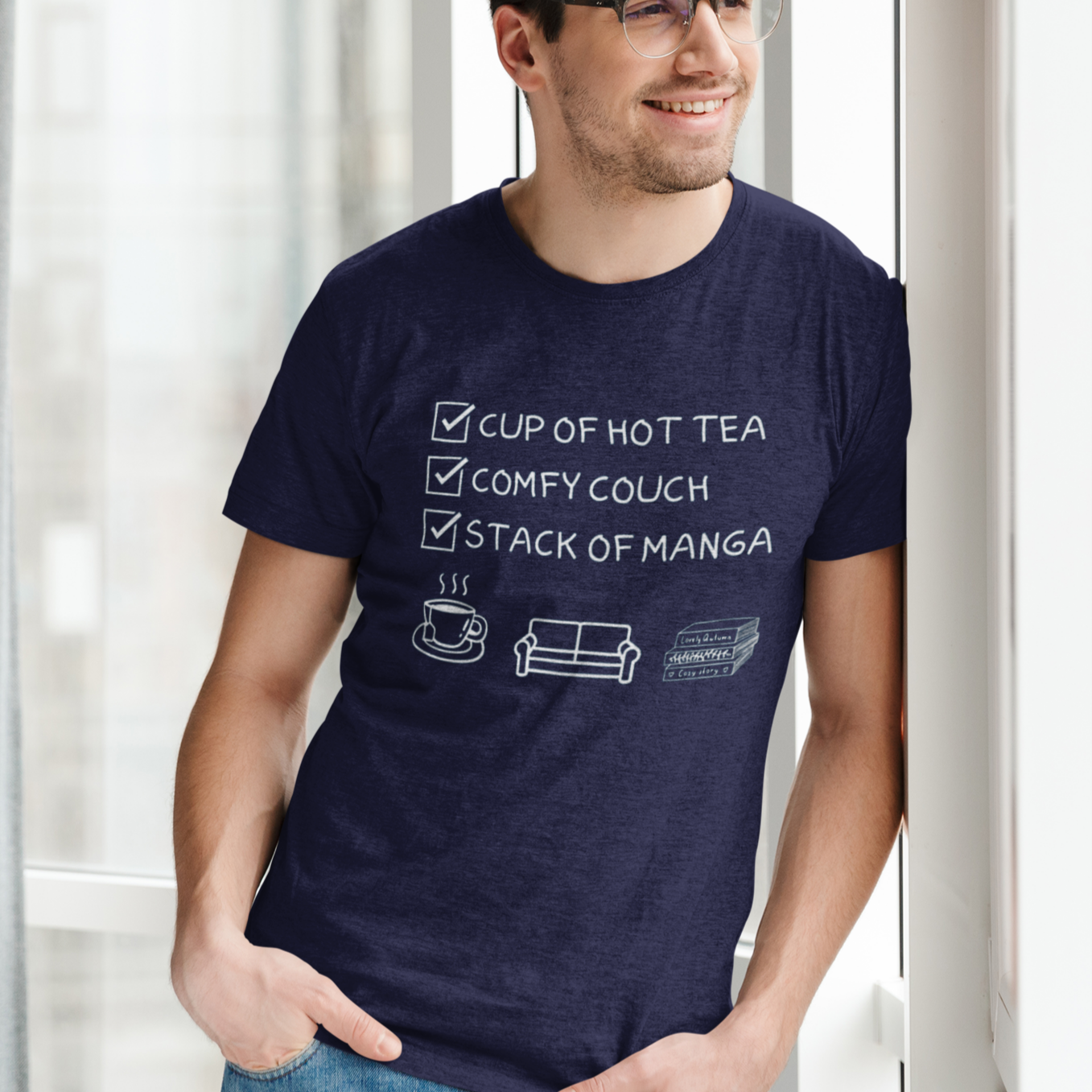 Manga & Chill Checklist Tee – Cozy Reader Essentials Shirt
