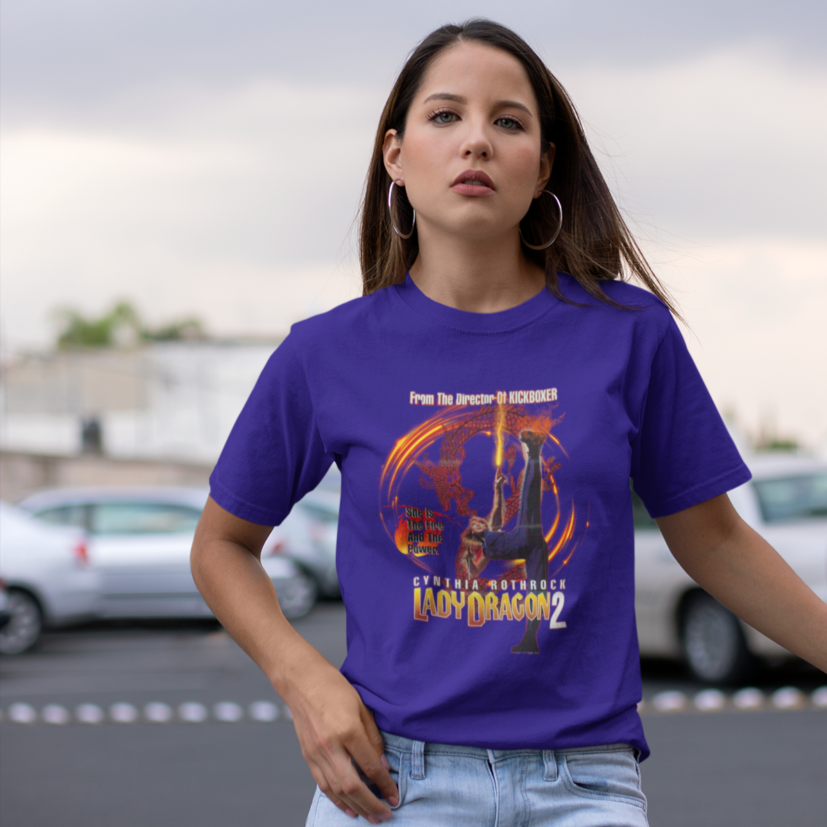 Cynthia Rothrock "Lady Dragon 2" T-Shirt – Vintage Retro Martial Arts Cult Classic Movie Tee