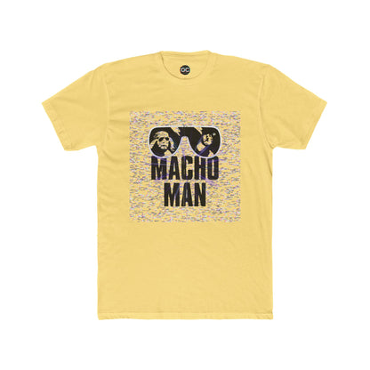 Macho Man Randy Savage Tribute Tee – Retro Glasses Design with TV Fuzz Background