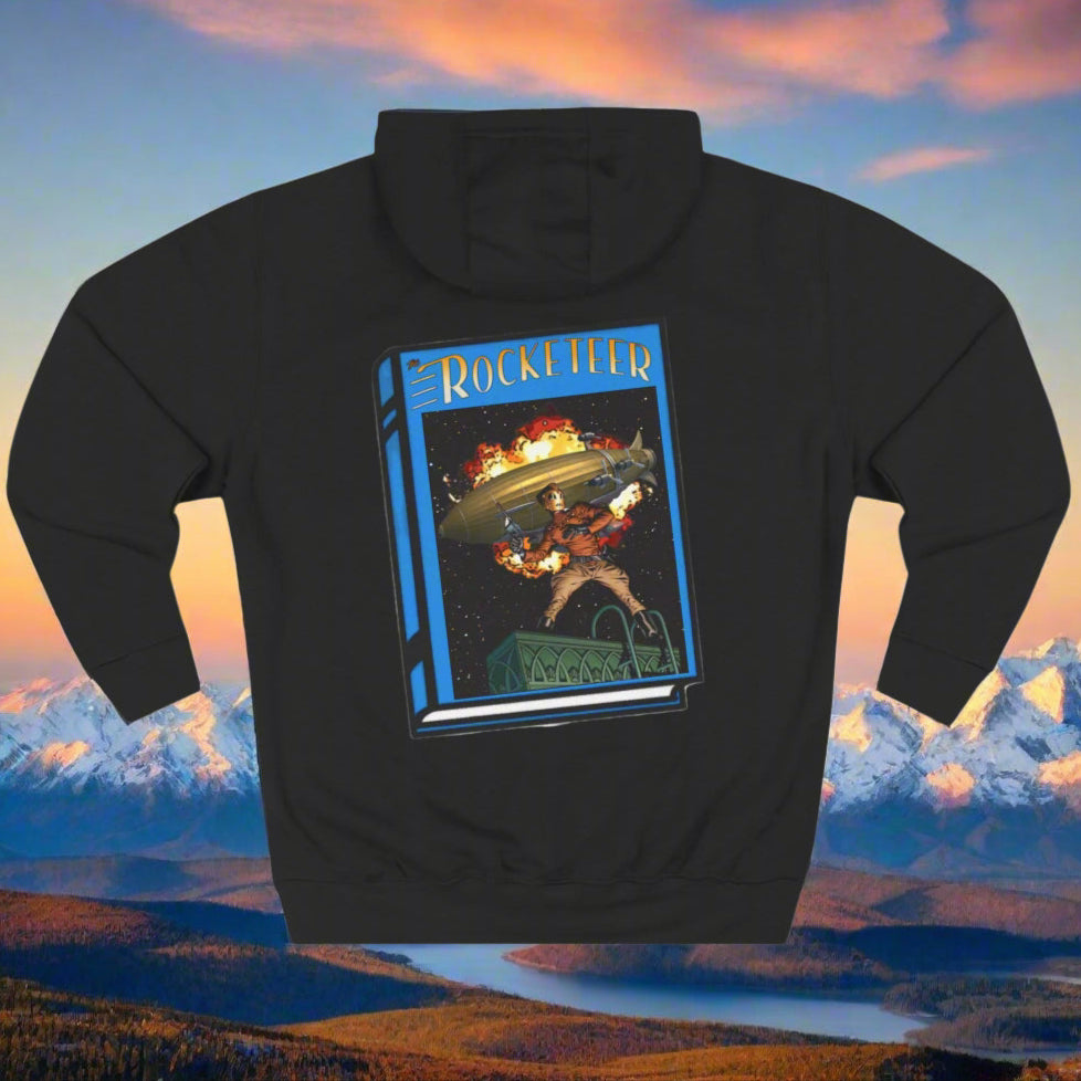 All You Need for Adventure is a Cool Helmet and a Rocket on Your Back - A Double-sided Hoodie