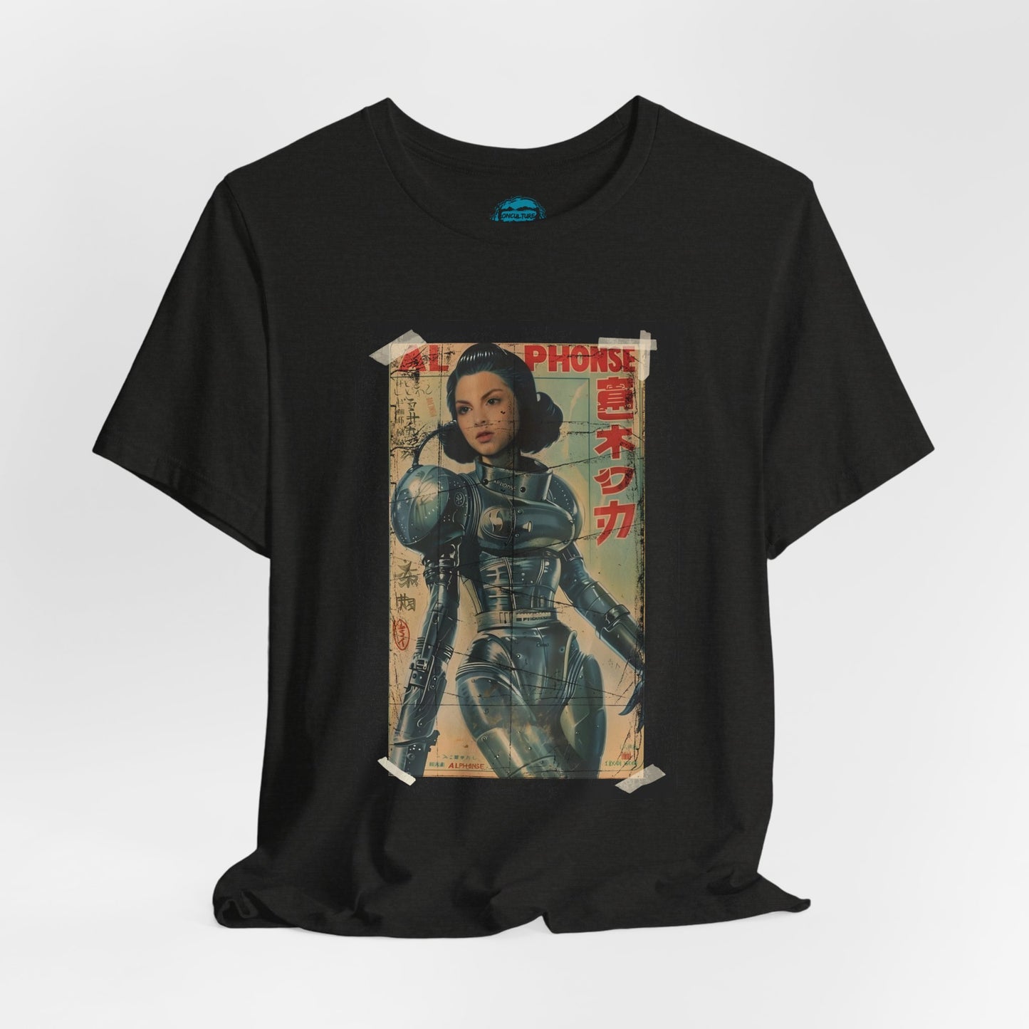 Asian Cyberpunk Poster Tee | Japanese Streetwear Anime Sci-Fi T-Shirt