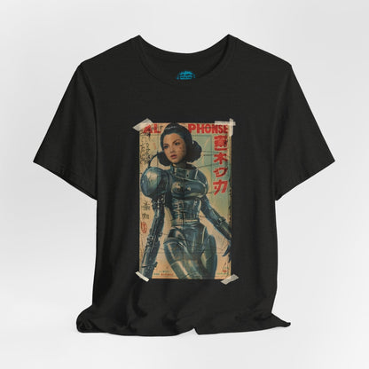 Asian Cyberpunk Poster Tee | Japanese Streetwear Anime Sci-Fi T-Shirt