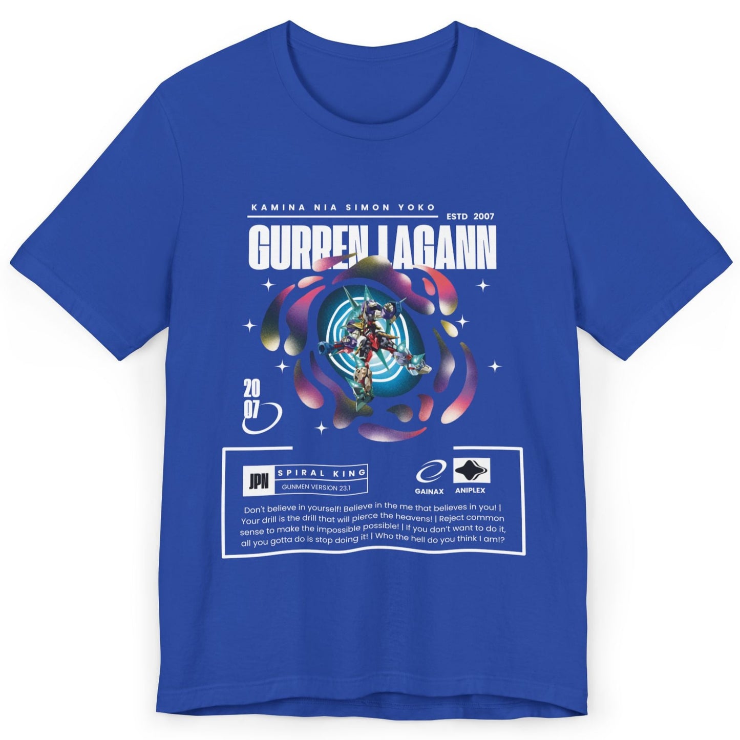 "Gurren Lagann" Anime T-Shirt – Drill Through the Heavens in Style!
