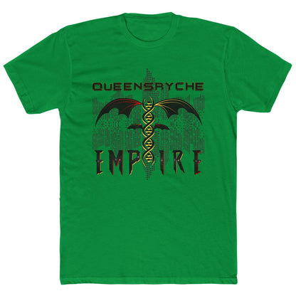 Queensrÿche Empire T-Shirt - 80s Power Metal Band Logo with DNA & Bat Wings - Band Merch for Fans