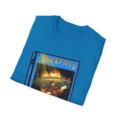 Pulp Rocket Man Tribute Tee | Vintage Book Cover Blast-Off T-Shirt