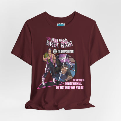 Bret Hart “The Hitman” Tee – Comic Book Pro Wrestling Tribute Shirt