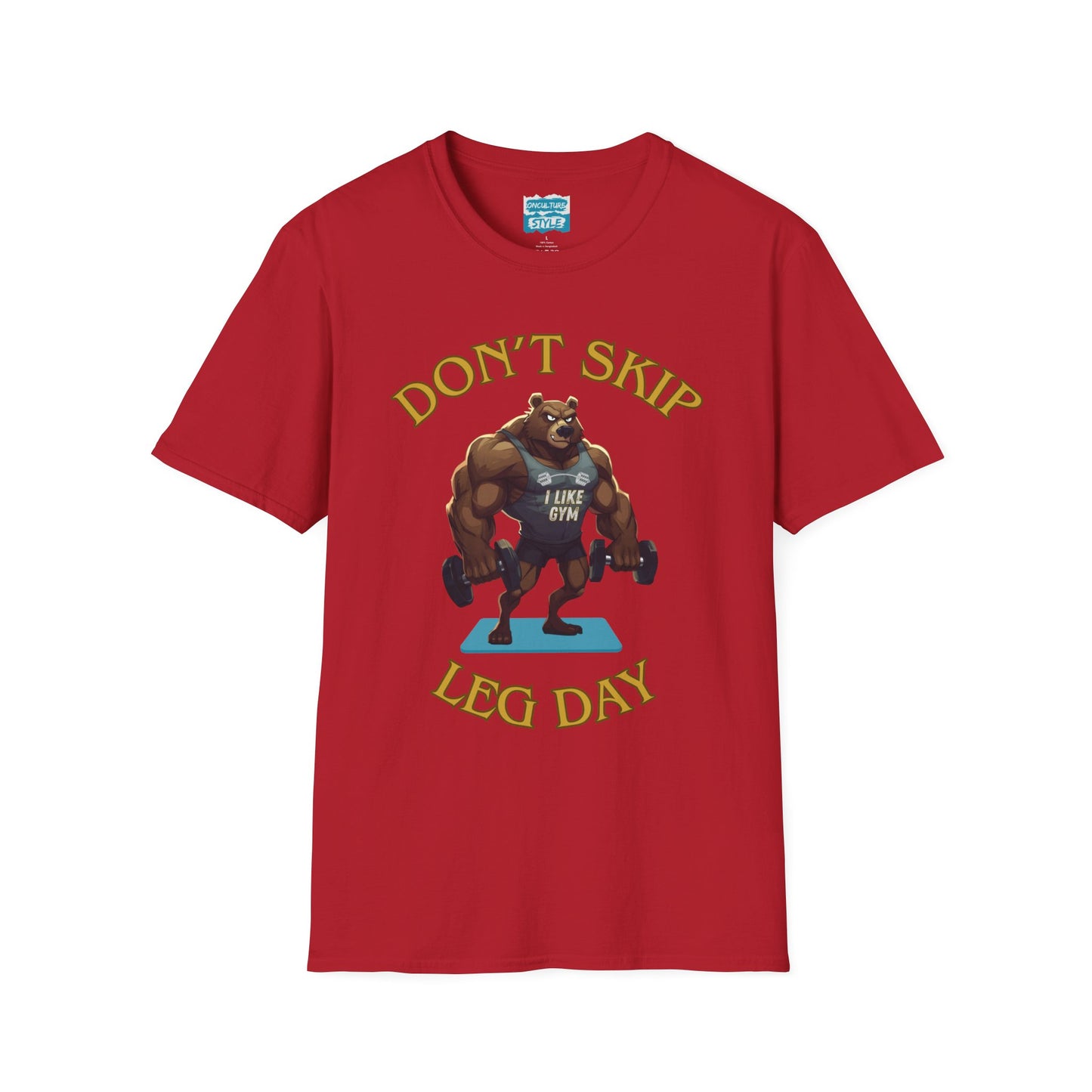 Don’t Skip Leg Day Tee | Funny Gym Bear Workout T-Shirt