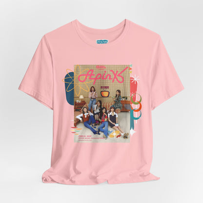 A Pink Retro Poster Photo Tee - KPop Girl Group Vintage Concert Poster T-Shirt