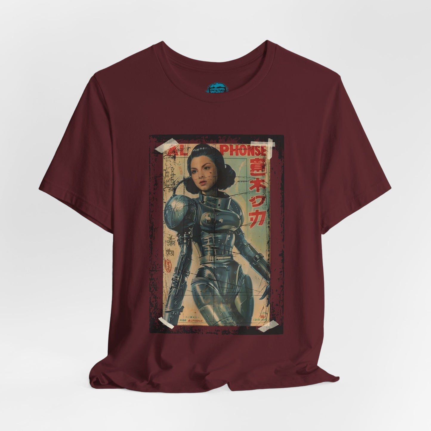 Asian Cyberpunk Poster Tee | Japanese Streetwear Anime Sci-Fi T-Shirt