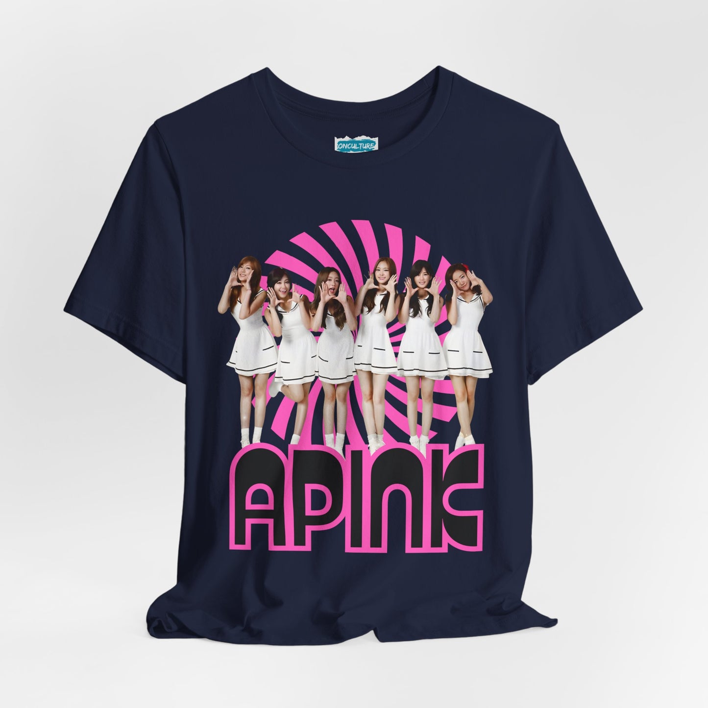 Retro 60s KPop Fan Tee – Vintage A PINK Bubble Letter Tribute T-Shirt