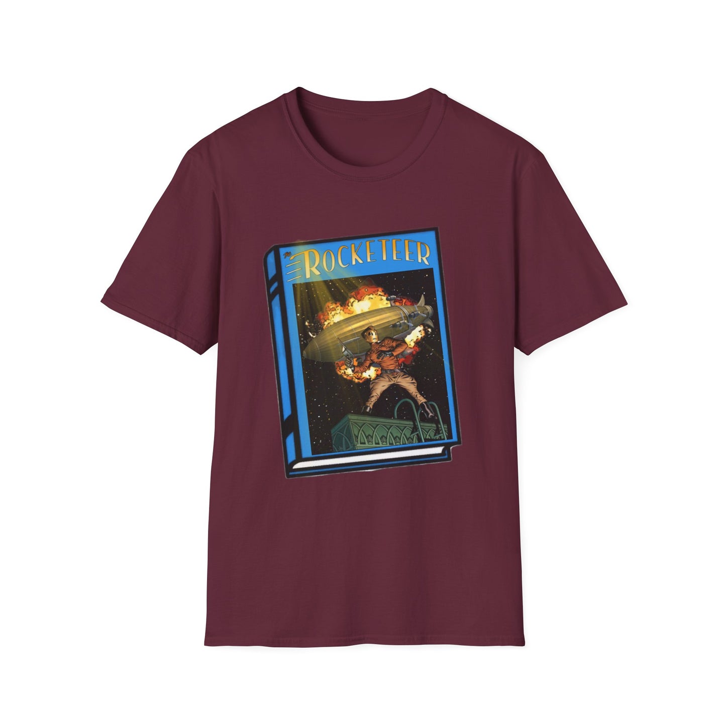 Pulp Rocket Man Tribute Tee | Vintage Book Cover Blast-Off T-Shirt
