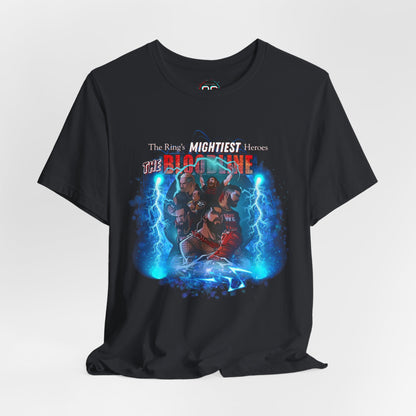 The Bloodline Animated Pro Wrestling Tee | Ring's Mightiest Heroes Shirt | Roman, Sami, Jey, Jimmy, Solo, Paul | Lightning Design