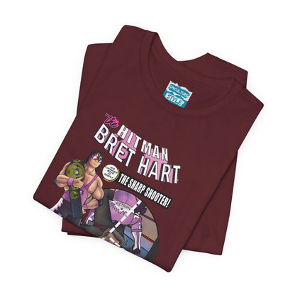 Bret Hart “The Hitman” Tee – Comic Book Pro Wrestling Tribute Shirt