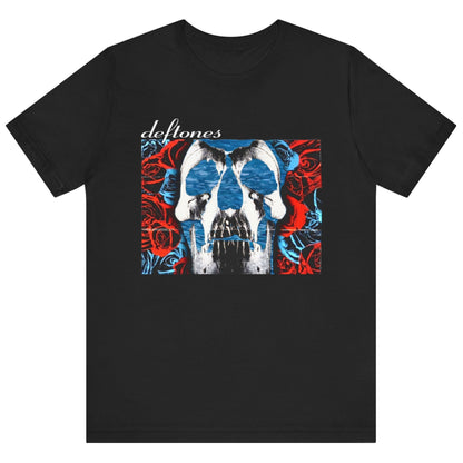 Deftones Self-Titled Tribute T-Shirt – Skull & Roses Floating in Water | Alt-Metal Fan Tee