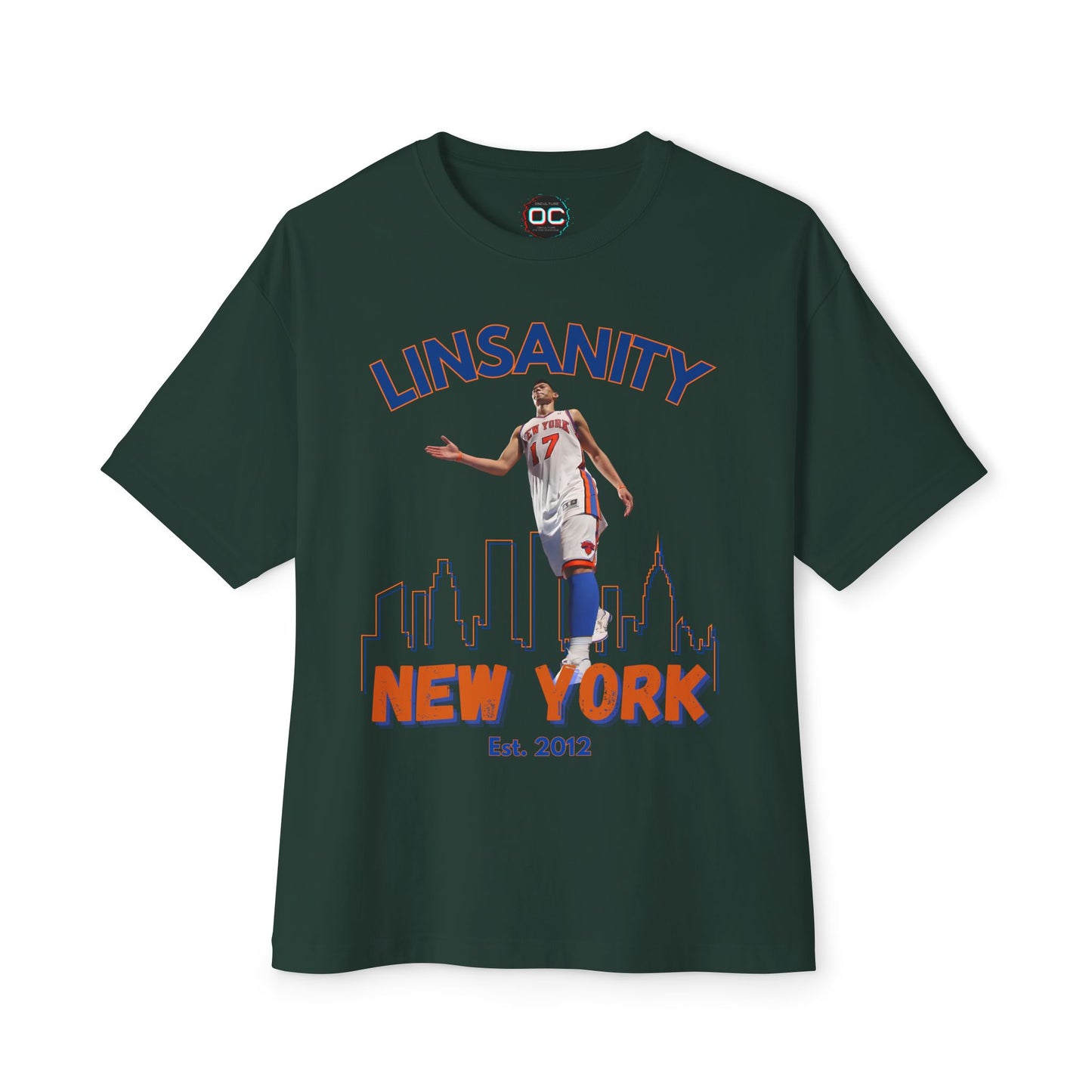 Premium Oversized Boxy Linsanity Tee - New York Knicks Tribute Tee by OnCulture