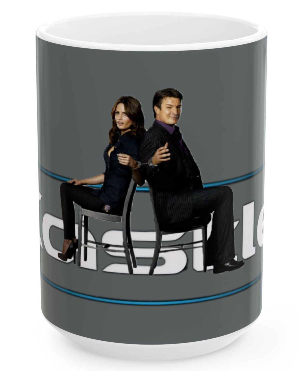 Caskett Hers & His Handcuffs Mug - In Gray