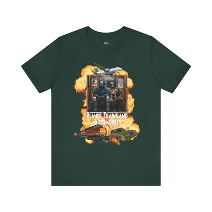 Planes, Trains & Cyborgs Tee – Robocop & Terminator Mashup T-Shirt