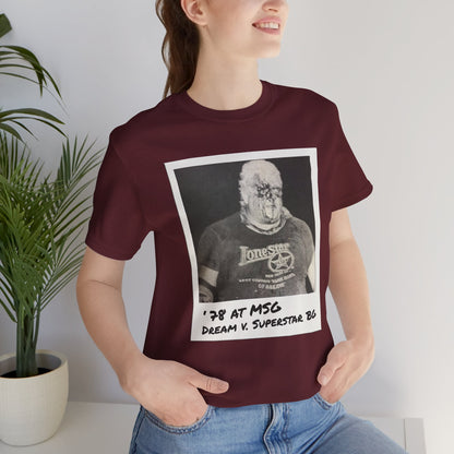 Rhodes vs Graham in 1978 at MSG Tee | Vintage Pro Wrestling Polaroid Tribute T-Shirt