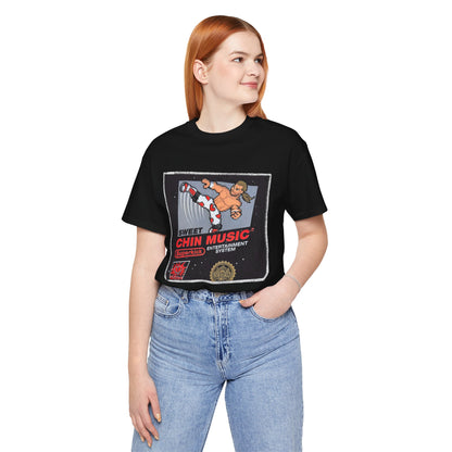 Sweet Chin Music Tee – Shawn Michaels 8-Bit Pro Wrestling Game Tribute Shirt
