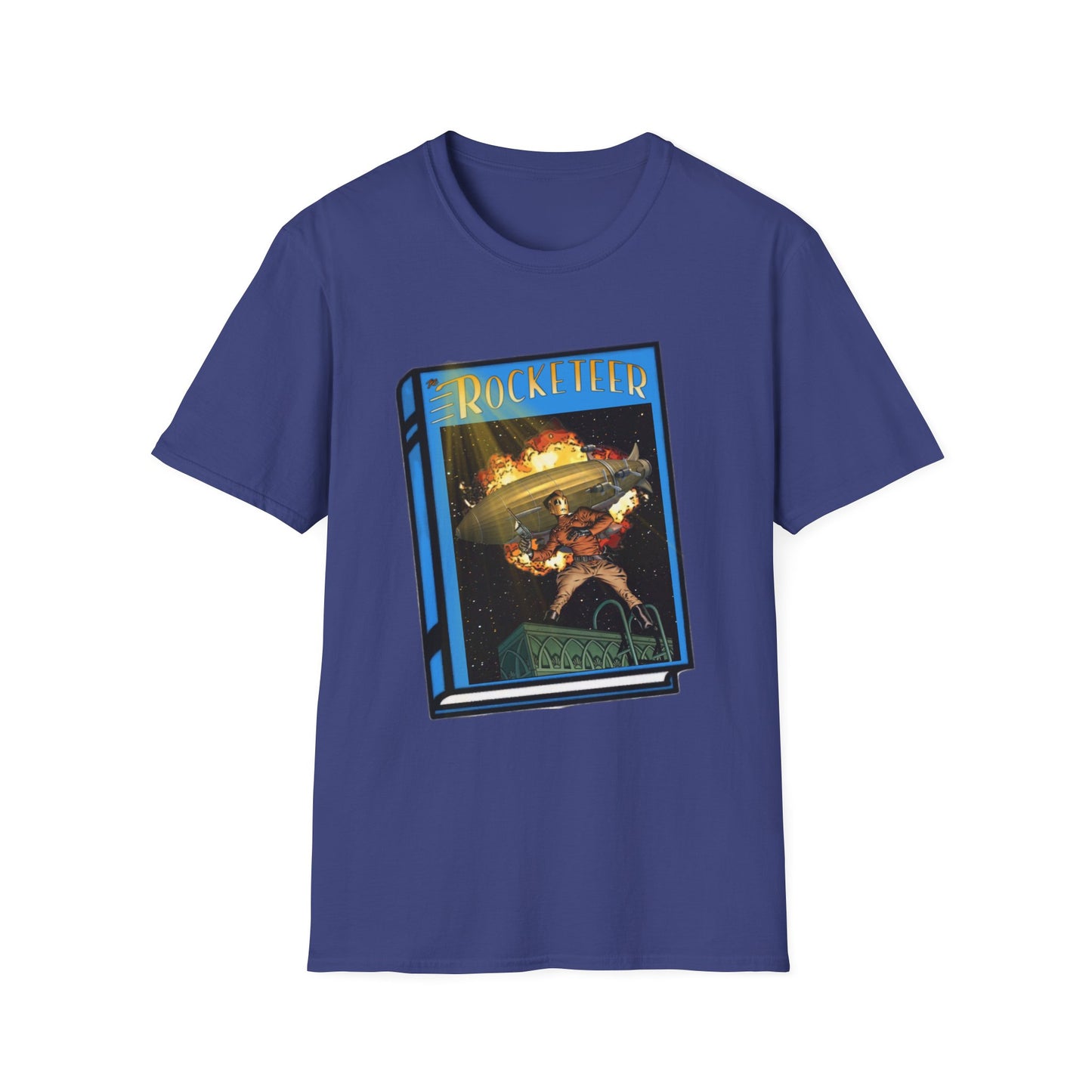 Pulp Rocket Man Tribute Tee | Vintage Book Cover Blast-Off T-Shirt