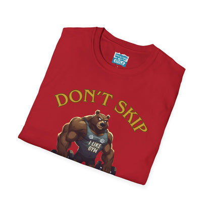 Don’t Skip Leg Day Tee | Funny Gym Bear Workout T-Shirt