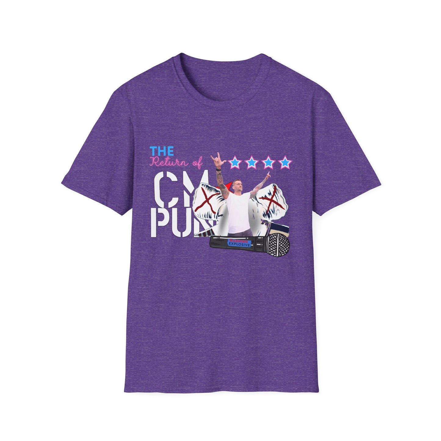 Return of CM Punk T-Shirt – Comeback Tribute Tee | Chicago Stars + Explosive Mic Design