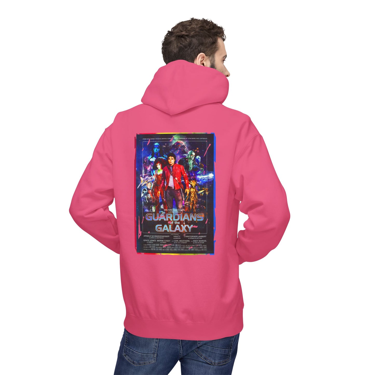 1980s Pop Idols as The Guardians of the Galaxy Unisex Fleece Hoodie - Soft and Stylish Sweatshirt for Movie Fans, Music Fans, 80s