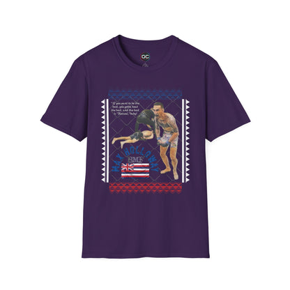 Max Holloway GOAT KO Tribute T-Shirt – “Blessed” Quote & Hawaiian Flag Design | MMA Fan Tee