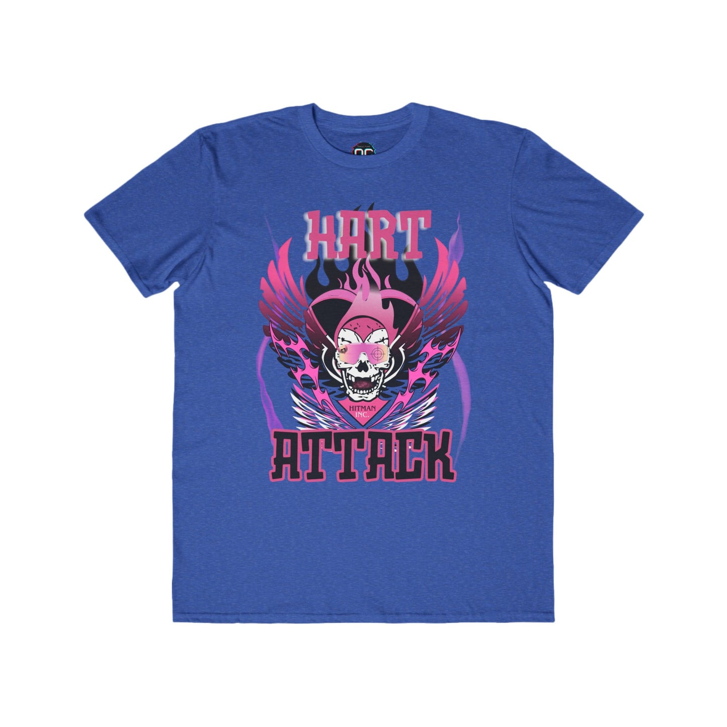 Bret Hart "Hart Attack" T-Shirt – Pink & Black Winged Skull Design WWE Retro Wrestling Tee