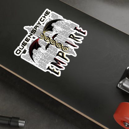 Queensrÿche Empire Sticker Decal - 80s Power Metal Band Logo with DNA & Bat Wings - Bold Design - Band Merch for Fans