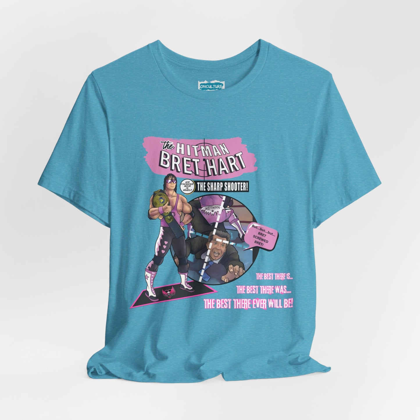 The Hitman Strikes Tee – Comic Book and Pro Wrestling Mash Up Tribute T-Shirt