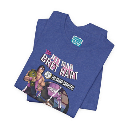 Bret Hart “The Hitman” Tee – Comic Book Pro Wrestling Tribute Shirt