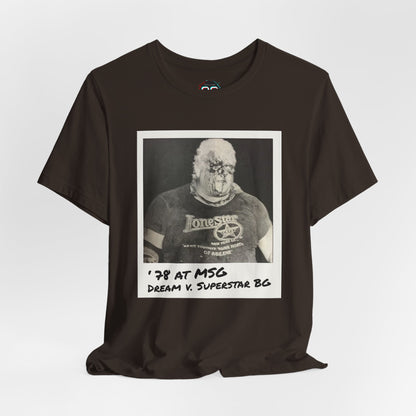Rhodes vs Graham in 1978 at MSG Tee | Vintage Pro Wrestling Polaroid Tribute T-Shirt