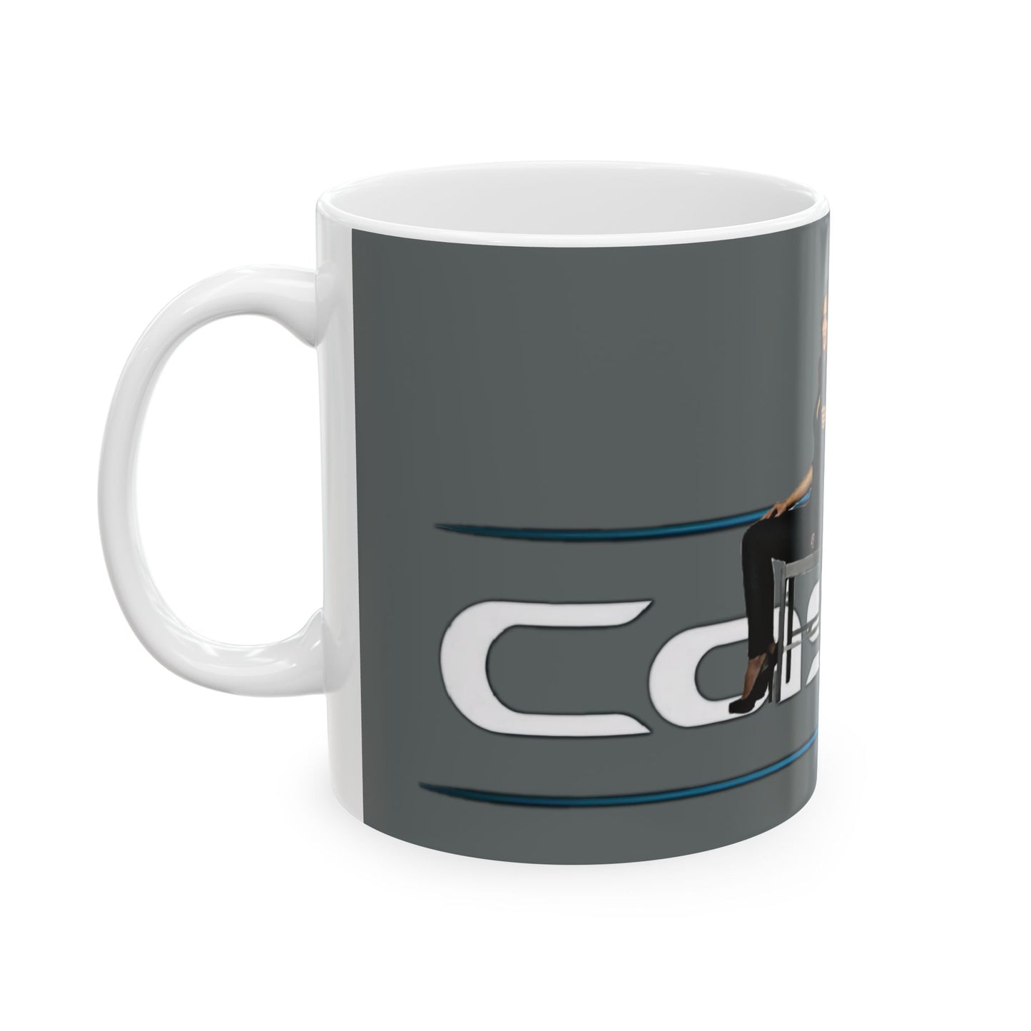 Caskett Hers & His Handcuffs Mug - In Gray